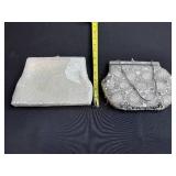 Set of 2 Vintage Beaded Evening Bags with Handles