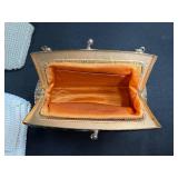 Set of 3 Vintage Evening Bags - Gold Mesh and Beaded Clutches