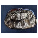 Set of 2 Vintage Evening Clutches - Beaded Purse and Gold Metallic Clutch