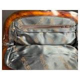 Set of 2 Vintage Evening Clutches - Beaded Purse and Gold Metallic Clutch