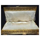 Set of 2 Vintage Evening Clutches - Beaded Purse and Gold Metallic Clutch