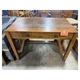 Vintage Mission Style Oak Writing Desk with Drawer