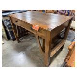 Vintage Mission Style Oak Writing Desk with Drawer