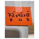 Large Painted Wood Bookshelf with Drawers 72x42x18 Inches