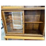 Danner Barrister Wood Bookcase with Glass Doors 78x37x14 Inches