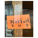 Danner Barrister Wood Bookcase with Glass Doors 78x37x14 Inches