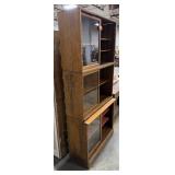 Danner Barrister Wood Bookcase with Glass Doors 78x37x14 Inches
