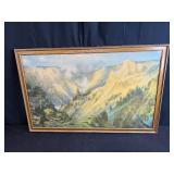 Framed Print Grand Canyon Yellowstone by Thomas Moran 24x36 in