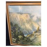 Framed Print Grand Canyon Yellowstone by Thomas Moran 24x36 in