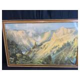 Framed Print Grand Canyon Yellowstone by Thomas Moran 24x36 in
