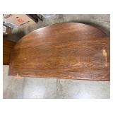 Wooden Demilune Console Table with Lower Shelf, 64 inch Wide