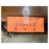 Wooden Demilune Console Table with Lower Shelf, 64 inch Wide