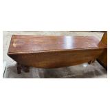 Wooden Demilune Console Table with Lower Shelf, 64 inch Wide