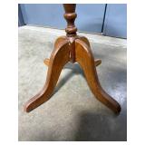 Vintage Hand-Painted Accent Table with Pedestal Base