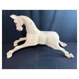 Carved Wooden Horse Sculpture Approximately 17x30 Inches