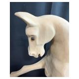 Carved Wooden Horse Sculpture Approximately 17x30 Inches