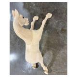Carved Wooden Horse Sculpture Approximately 17x30 Inches