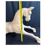 Carved Wooden Horse Sculpture Approximately 17x30 Inches