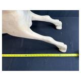 Carved Wooden Horse Sculpture Approximately 17x30 Inches