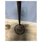 Pair of Antique Brass and Wood Floor Lamp Bases