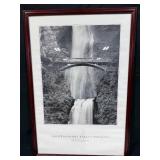 Framed Multnomah Falls Print and Two Art Prints Assortment