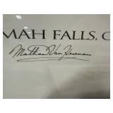 Framed Multnomah Falls Print and Two Art Prints Assortment