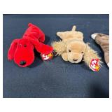 Set of 6 TY Beanie Babies Plush Animals Including Sealed Black Cat