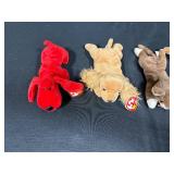 Set of 6 TY Beanie Babies Plush Animals Including Sealed Black Cat