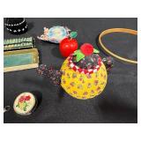 Collection of Vintage Sewing Notions with Tatting Shuttles and Accessories