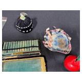 Collection of Vintage Sewing Notions with Tatting Shuttles and Accessories