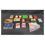 Collection of Vintage and Modern Playing Card Decks Assorted Brands and Designs