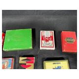 Collection of Vintage and Modern Playing Card Decks Assorted Brands and Designs