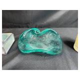 MCM Glass Art Dishes, Scented Candle, and Figurines