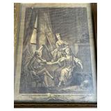 Set of 3 Vintage Decorative Trinket Boxes with Framed Art and Mirrors