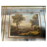 Set of 3 Vintage Decorative Trinket Boxes with Framed Art and Mirrors