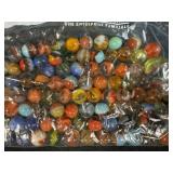 Bag of VTG Assorted Glass Marbles 1.3 lbs