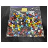 VTG Bag of 1.14 lbs of Mixed Vintage Glass Marbles