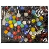 VTG Bag of 1.14 lbs of Mixed Vintage Glass Marbles
