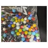VTG Bag of 1.14 lbs of Mixed Vintage Glass Marbles