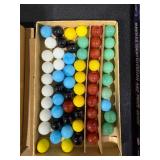 Vintage Akro Agate Chinese Checkers 60 Game Marbles with Identification Guide