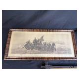 Set of 3 Framed Antique Needleworks and Print Artwork