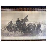 Set of 3 Framed Antique Needleworks and Print Artwork