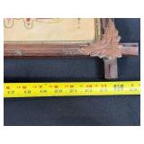 Set of 3 Framed Antique Needleworks and Print Artwork