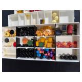 Vintage Bakelite Poker Chips and Game Pieces Collection in Organizer Case