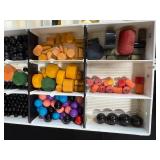 Vintage Bakelite Poker Chips and Game Pieces Collection in Organizer Case