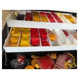 Vintage Bakelite Poker Chips and Game Pieces Collection in Organizer Case