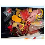 Vintage Bakelite Poker Chips and Game Pieces Collection in Organizer Case