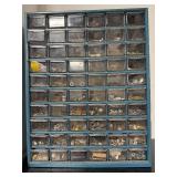 Metal Drawer Cabinet with Assorted Hardware Fasteners