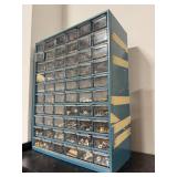 Metal Drawer Cabinet with Assorted Hardware Fasteners