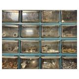 Metal Drawer Cabinet with Assorted Hardware Fasteners